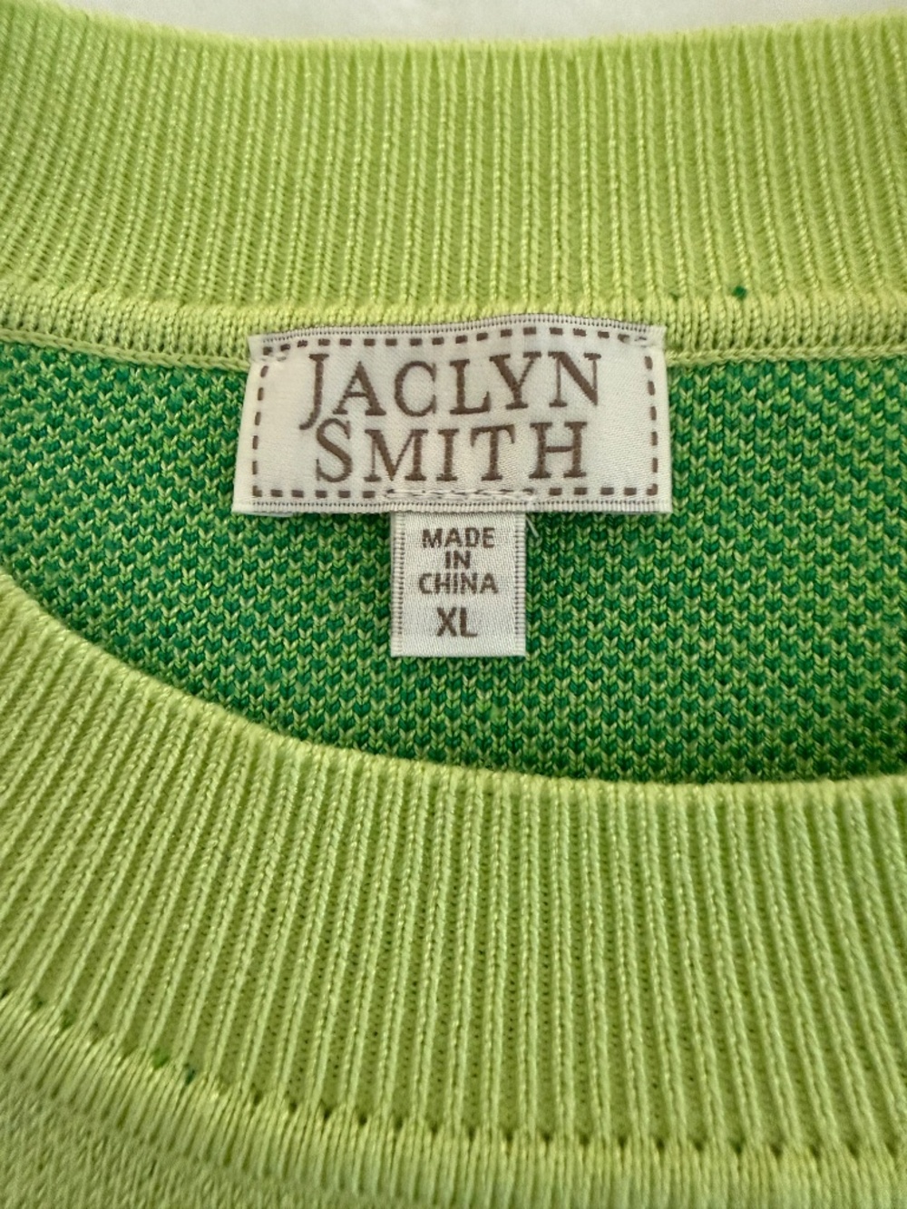Jaclyn Smith Cactus Green Floral Jacquard Sweater Size XL NWOT - Picture 10 of 16